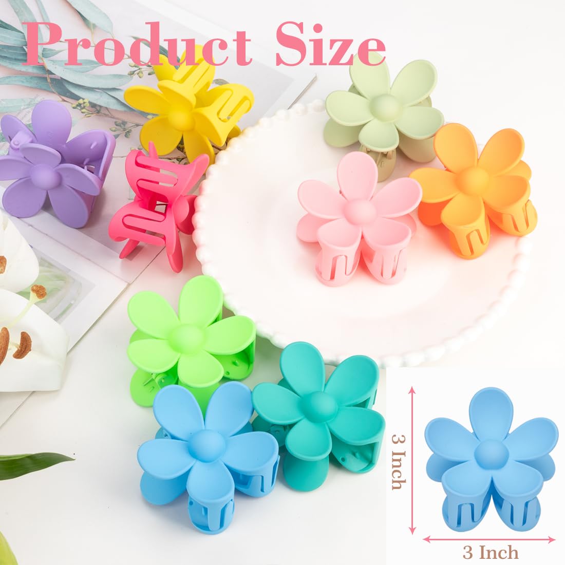 Mythos Flower Clip Peony adds color while staying non-slip