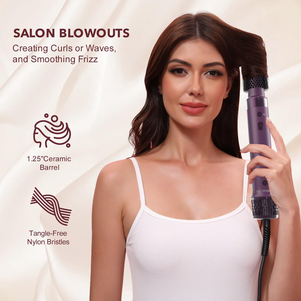 Mythsight StyleVibe 500M ions reduce static for a smoother look.