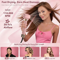 Mythsight StyleVibe oval brush smooths strands for sleek blowouts.