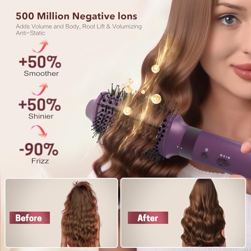 Mythsight StyleVibe thermal brush speeds styling with even heat distribution.