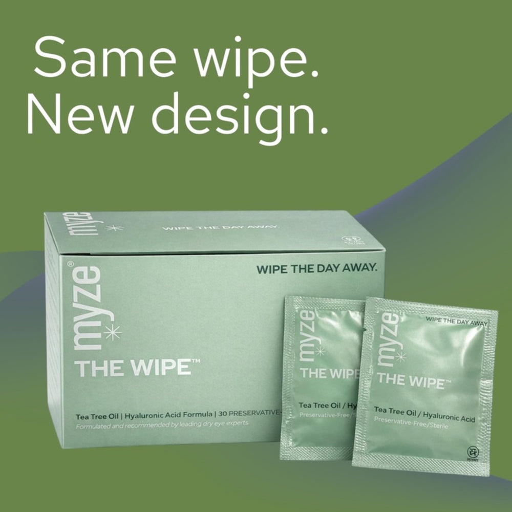 Close-up of a soft-texture wipe for gentle eyelid hygiene.