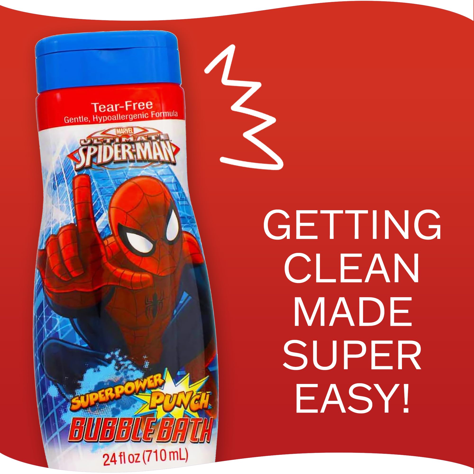 MZB Accessories Empaque licenciado Spider-Man, diseño colorido para estantería.