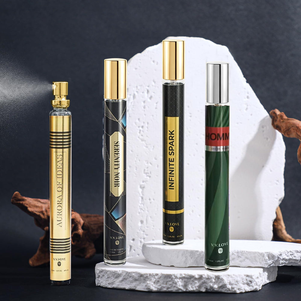 MZANK 4 Pack Cologne pocket-storage keeps fragrance handy in a bag or pocket.