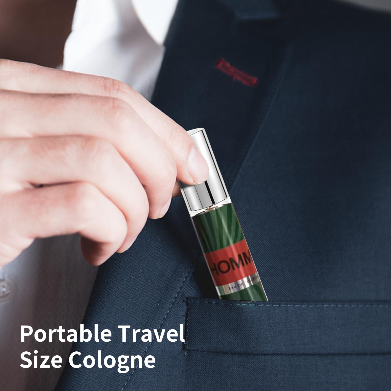 MZANK 4 Pack Cologne spray-pulse-points demonstrates long-lasting scent when applied.