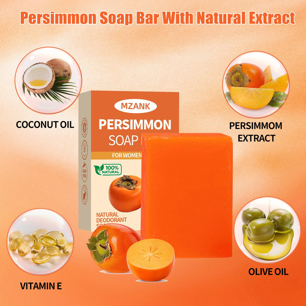Extracto natural de caqui en jabón MZANK purifica la piel