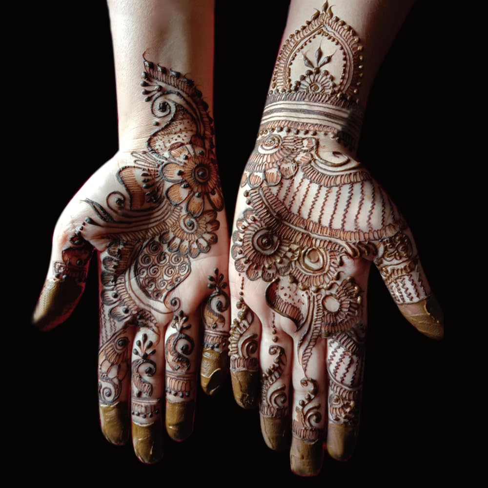Mzstgh henna template size 21x12 cm for versatile placement.