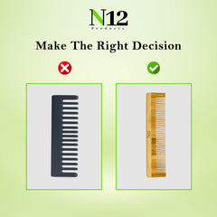 N12 Products bamboo pocket comb set travel: ultra-compact grooming companion for daily routines.