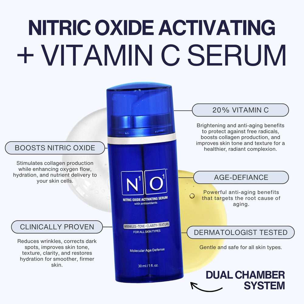 Serum being dispensed onto the palm from the bottle.