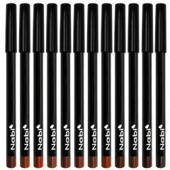 Delineadores Nabi en estuche, variedad de marrones para looks diarios.