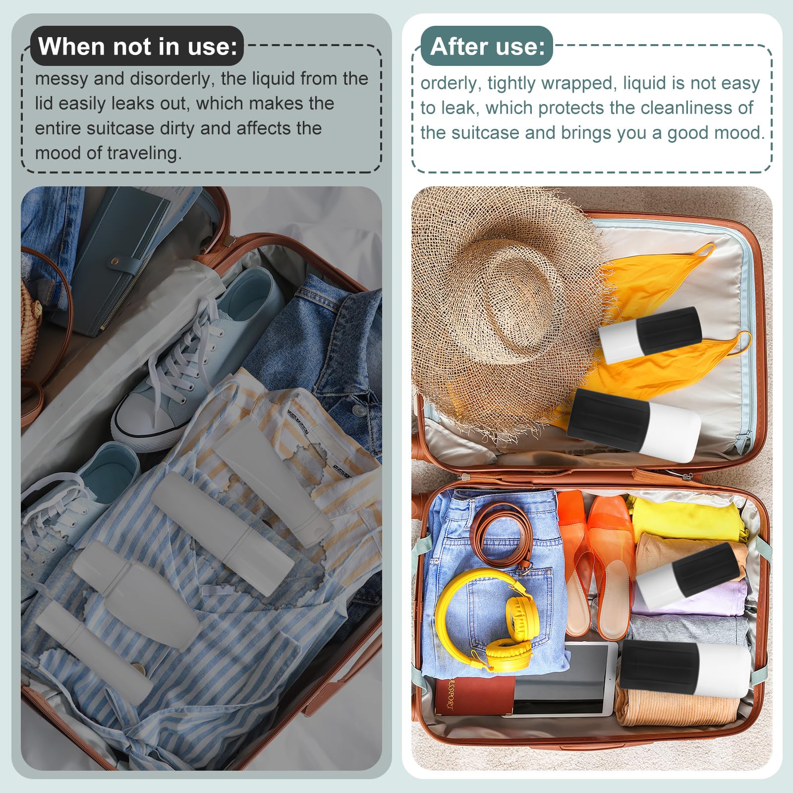 NACHLYNN bottle cover shown in an office or travel setup