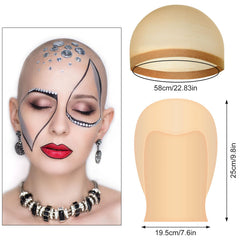 NACHLYNN latex bald cap texture highlighting flexible head fit