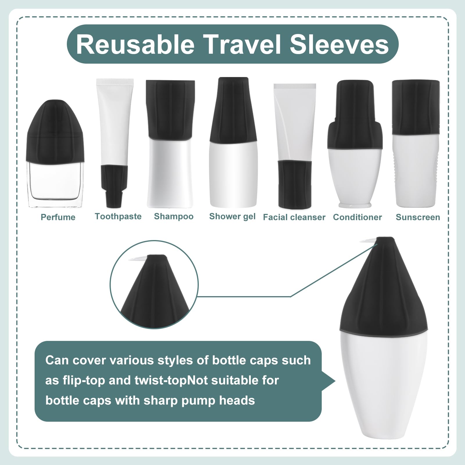 NACHLYNN bottle cover keeps makeup foundation secure during travel