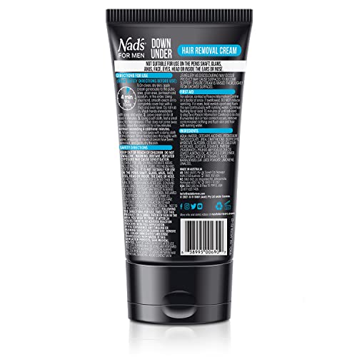 Nad's For Men Down Under bottle side view highlighting compact bottle for grooming.