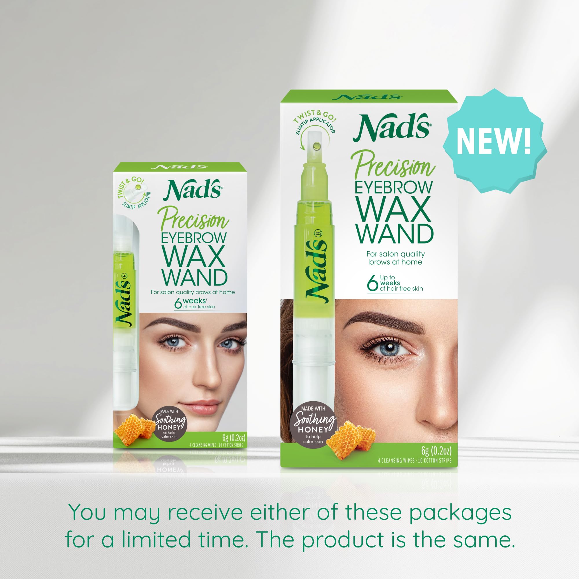 Nad's cotton strips included for clean, mess-free removal.