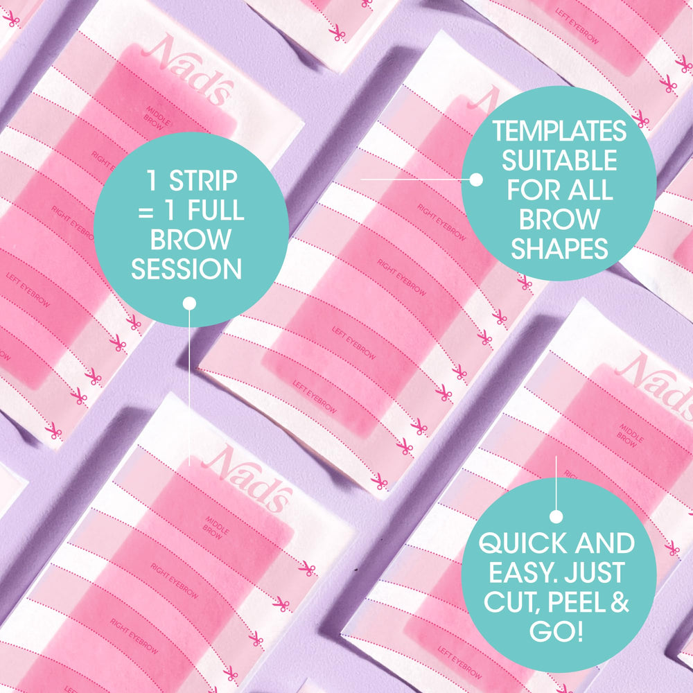 Nad's Eyebrow Wax Strips ready to use for quick brow shaping.