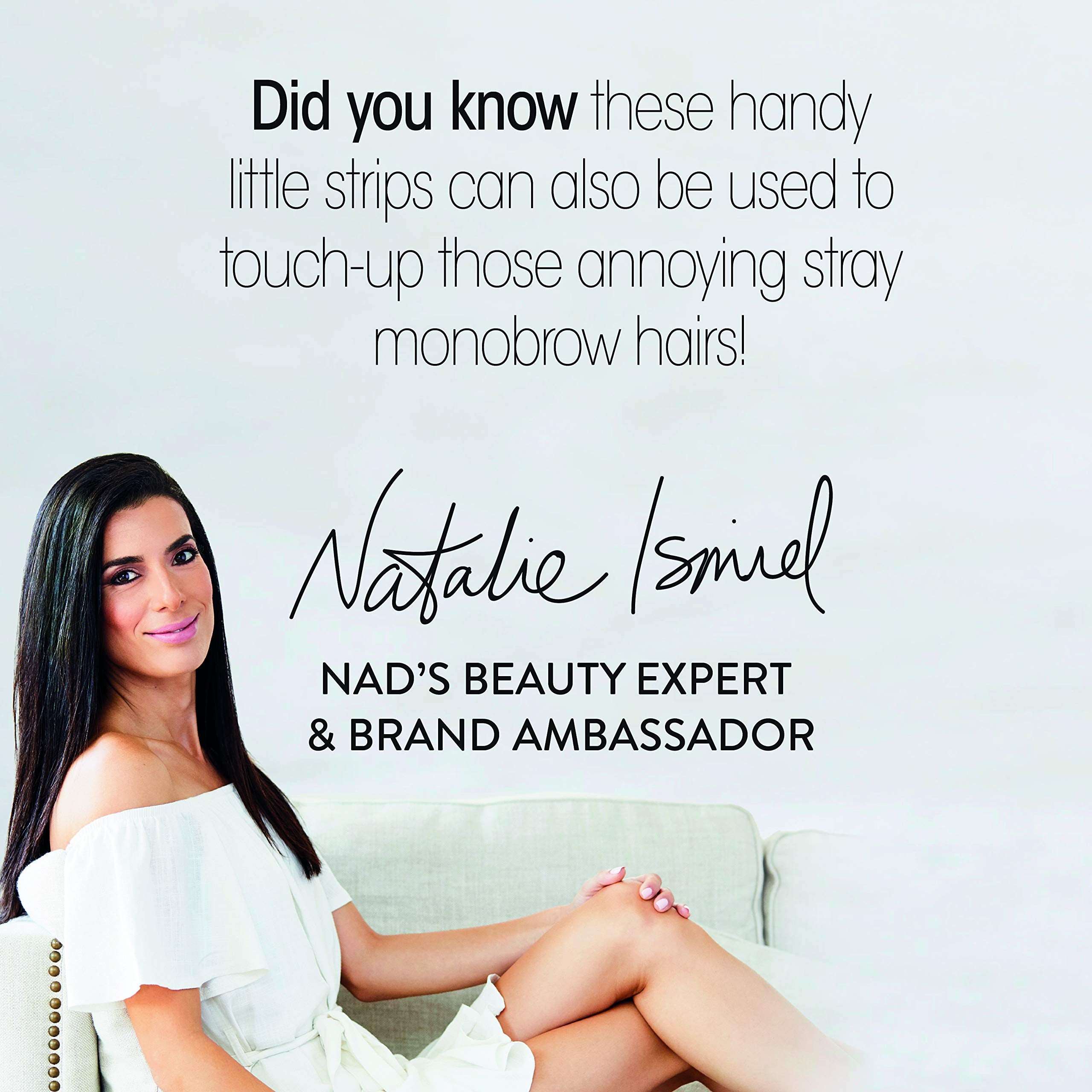 Nad's Facial Wax Strips kit shown with packaging and contents