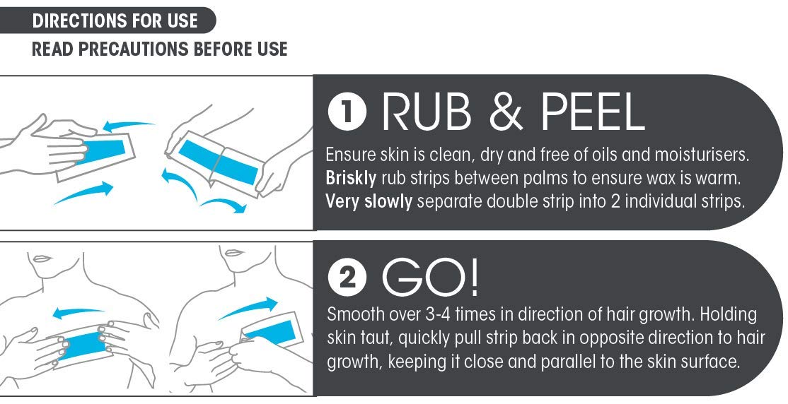 Nad's For Men at-home waxing kit strips in a compact package.