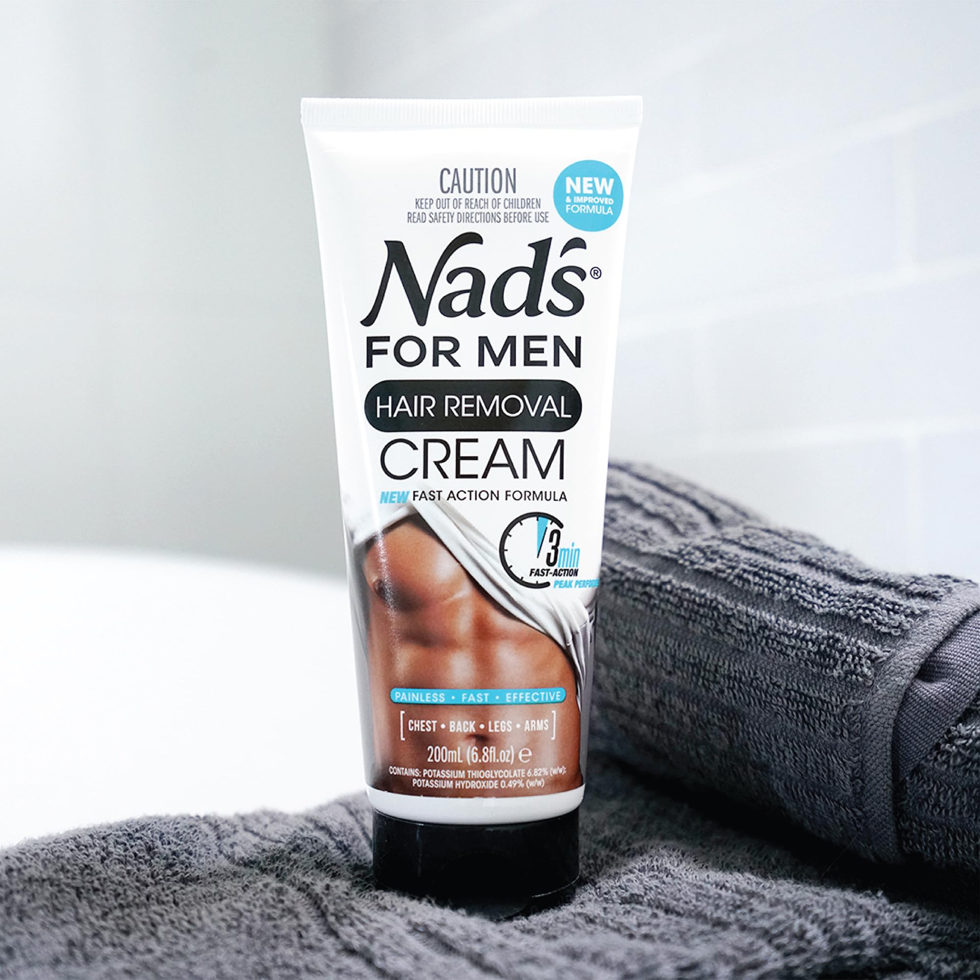 Nad's For Men cream for legs with fast four-minute action.