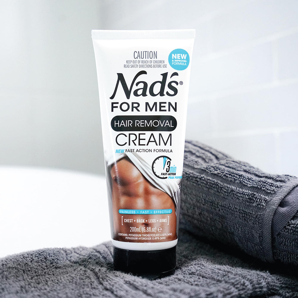 Nad's For Men cream for legs with fast four-minute action.