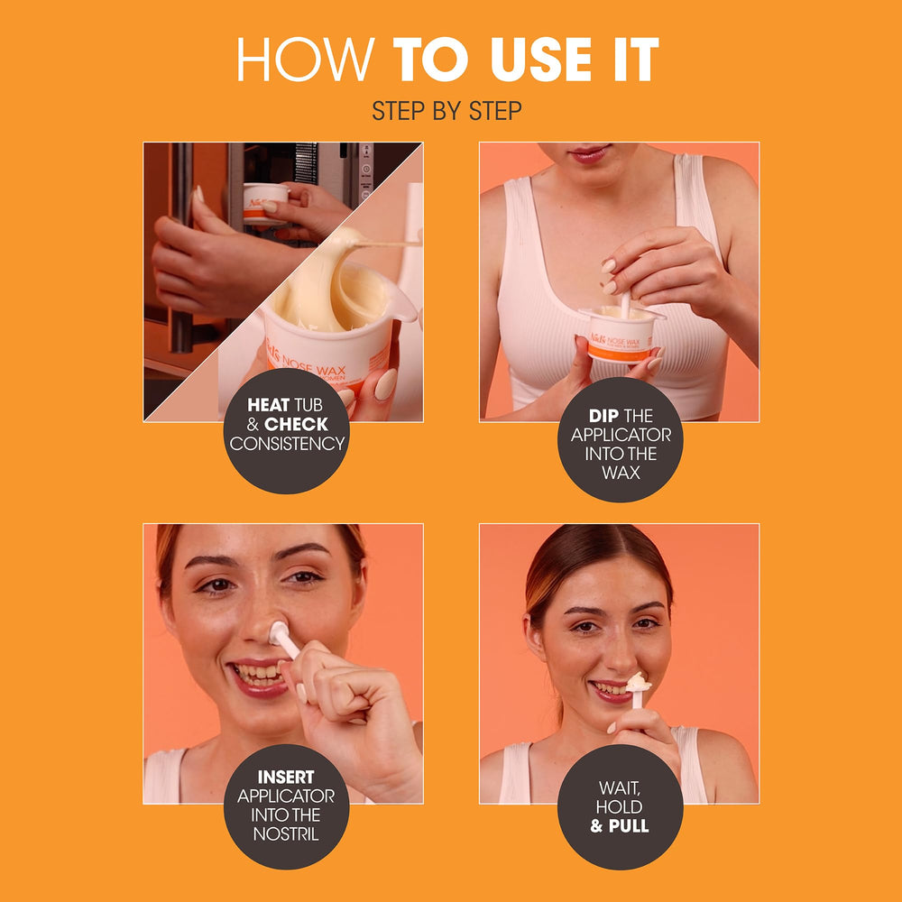 Nad's Nose Wax Kit hardening wax around unwanted hairs