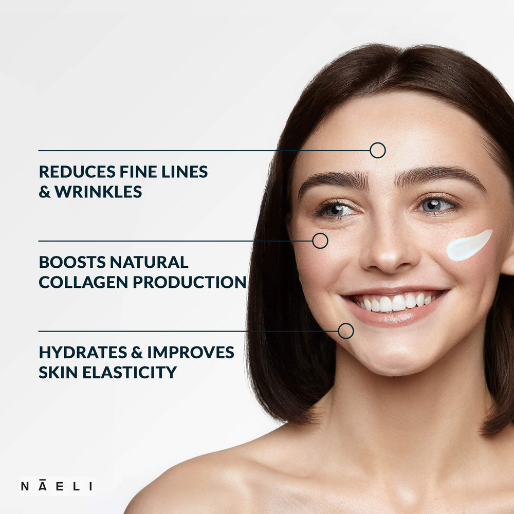 NAELI Retinoid Night Cream application on skin shows rich texture.