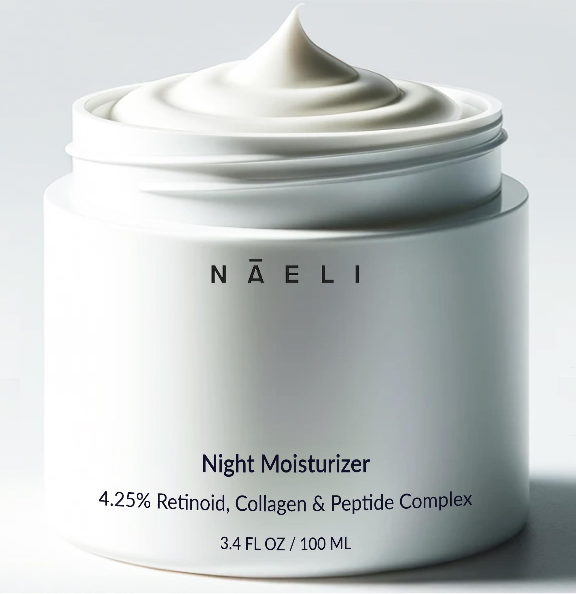 NAELI Retinoid Night Cream bottle promotes firmer, smoother skin overnight.