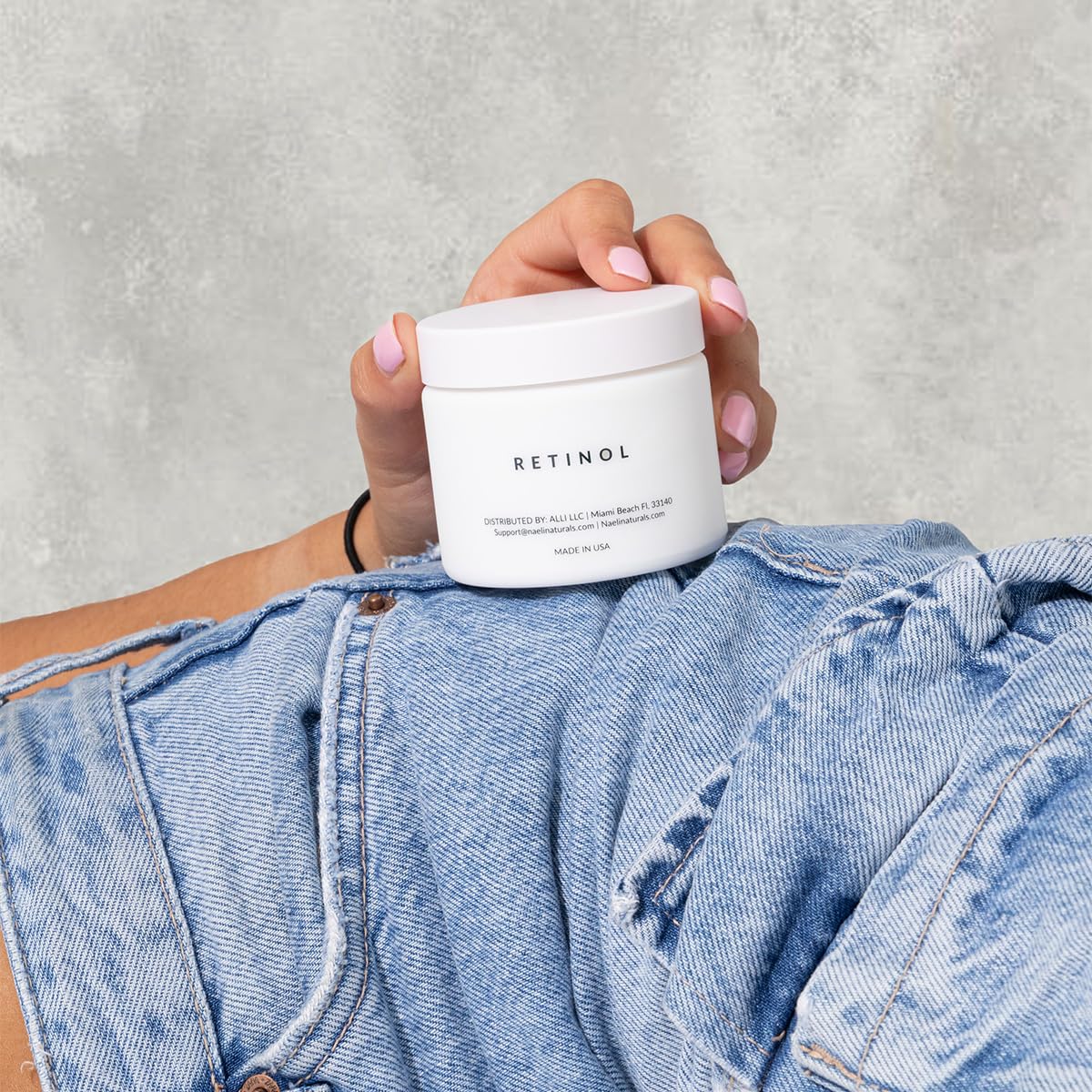 NAELI Retinoid Night Cream packaging emphasizes clean, cruelty-free formula.