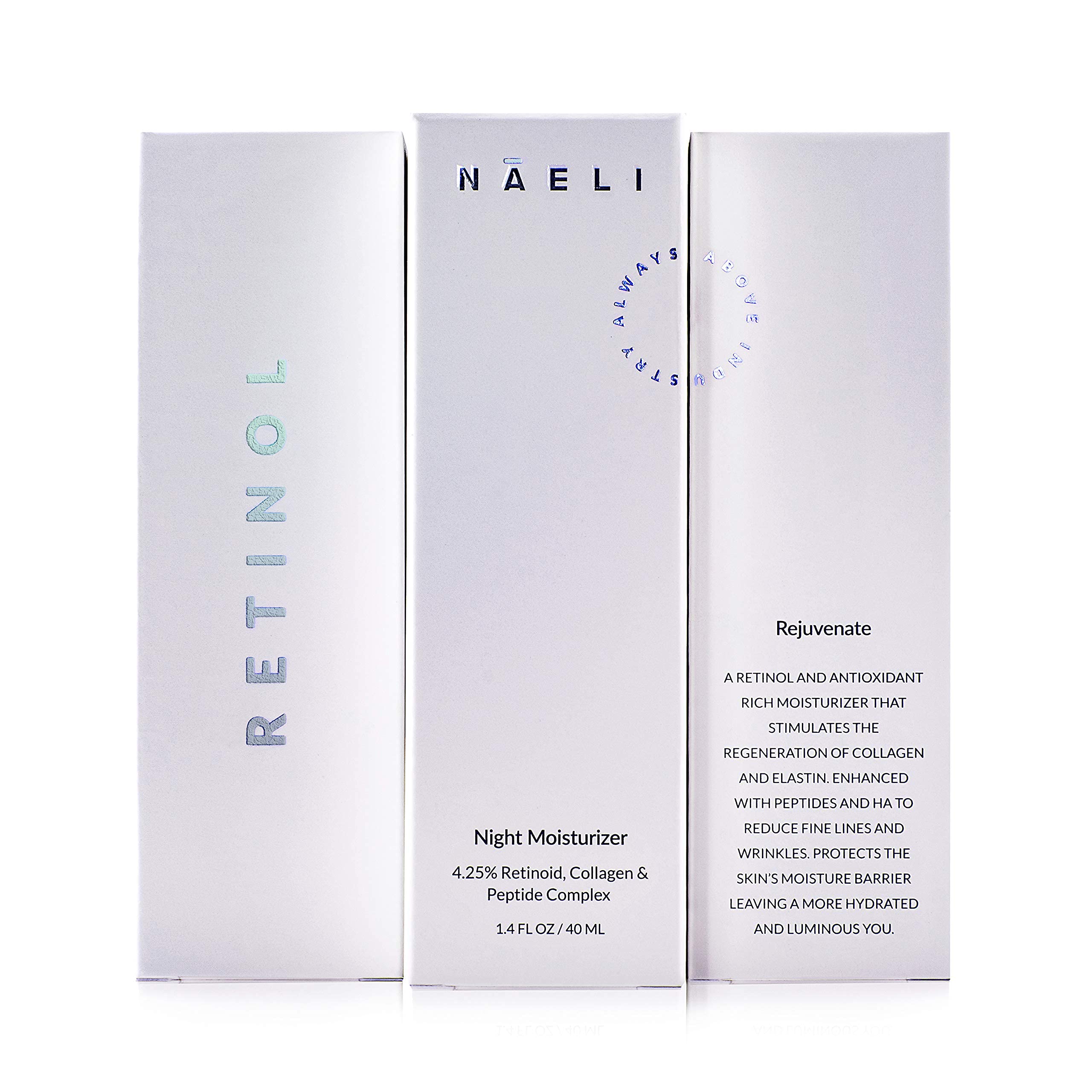 NAELI USA-made label on anti aging night cream packaging