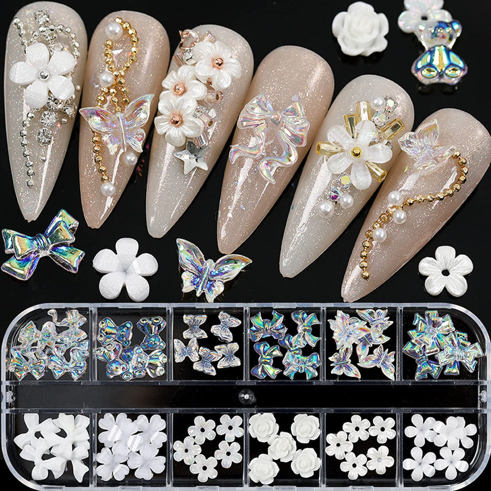 NAFIGO perlas uñas para acabado glamuroso.