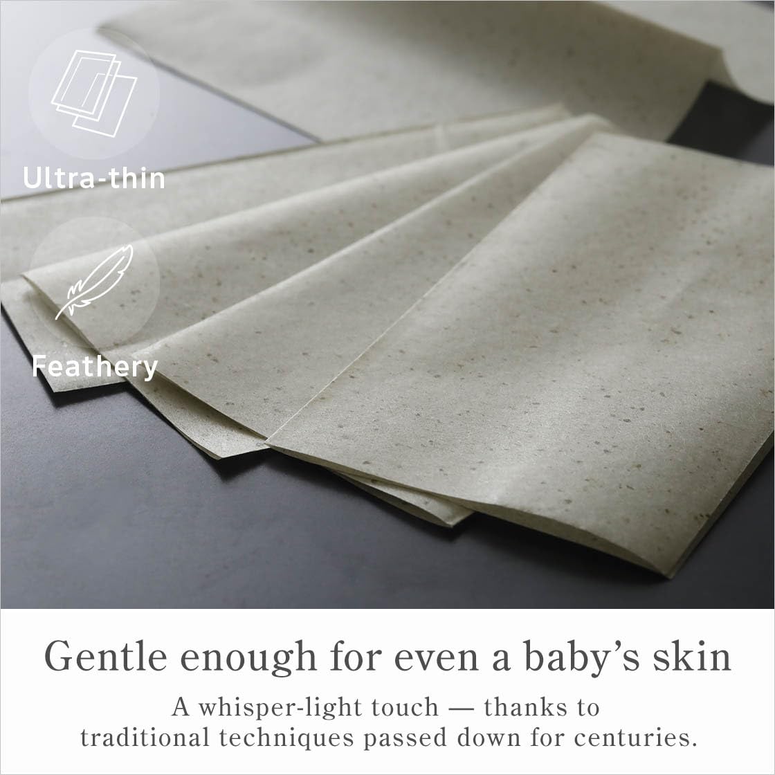 Nagomi Kobo green tea scent blotting sheets with subtle aroma.