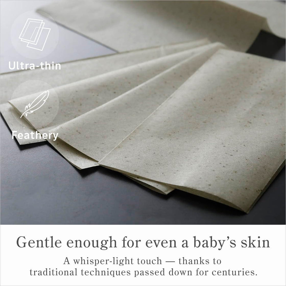 Nagomi Kobo green tea scent blotting sheets with subtle aroma.