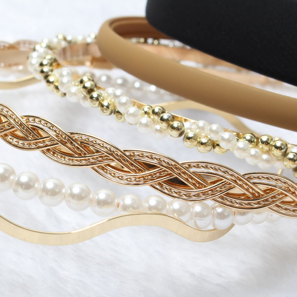 Diadema Naibirdr para eventos, acento dorado discreto.