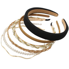 Diadema de metal dorado de naibirdr, aro elegante para looks diarios.