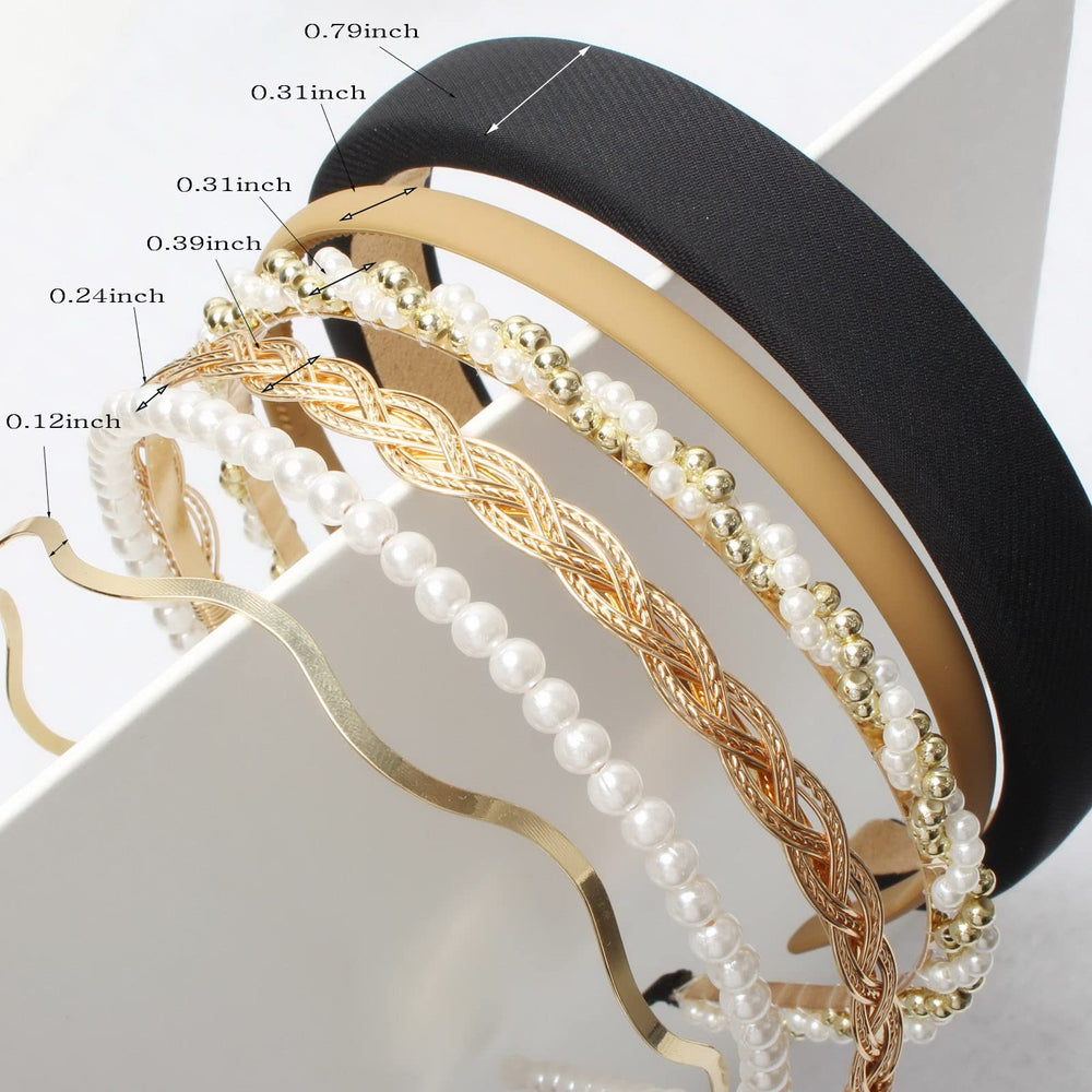 Conjunto de 6 diademas Naibirdr, diseños variados para varios looks.