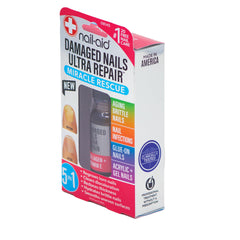 Nail-Aid exfoliation reduces thickness for smoother nail surfaces.