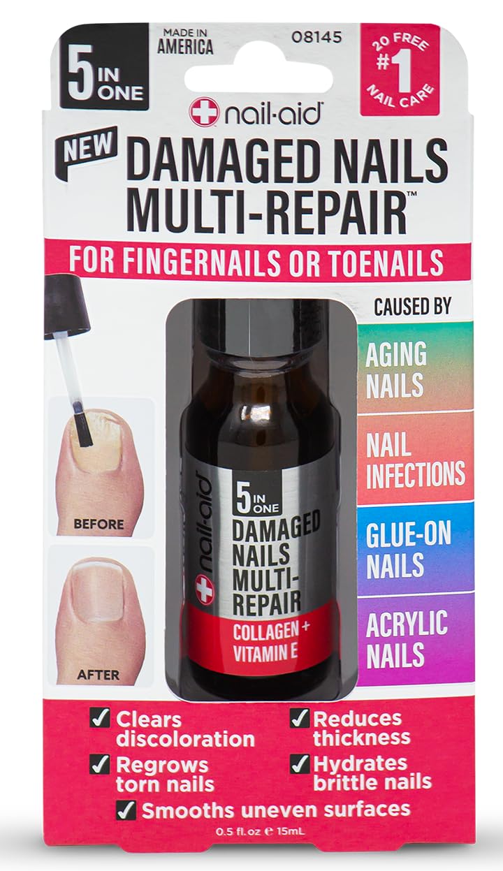 Nail-Aid hydration provides 24-hour moisture to brittle nails.