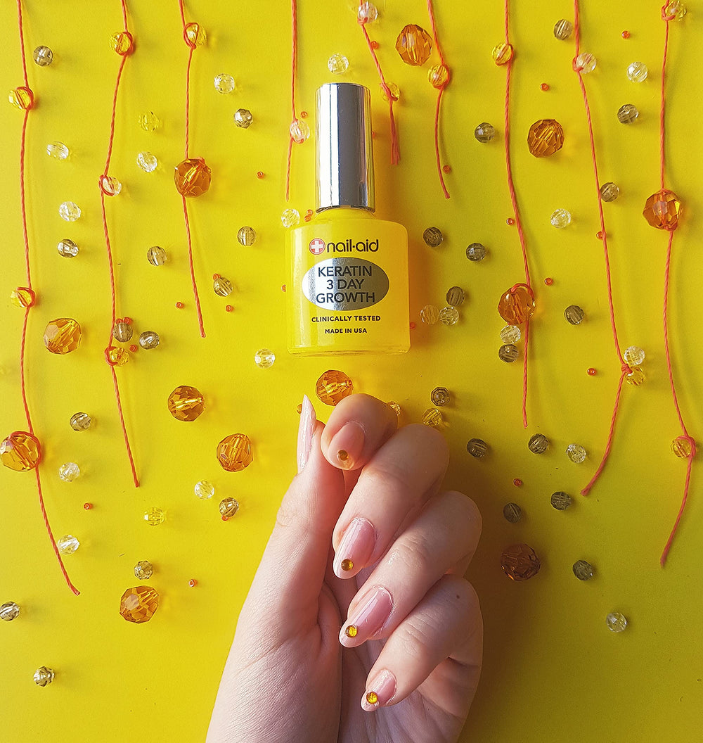 Nail-Aid Keratin 3 Day Growth packaging highlights convenient everyday care.