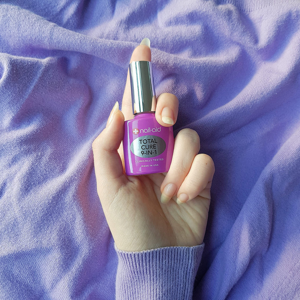 Almond oil smoothing in Nail-Aid Total Cure 9in1 supports nail surface