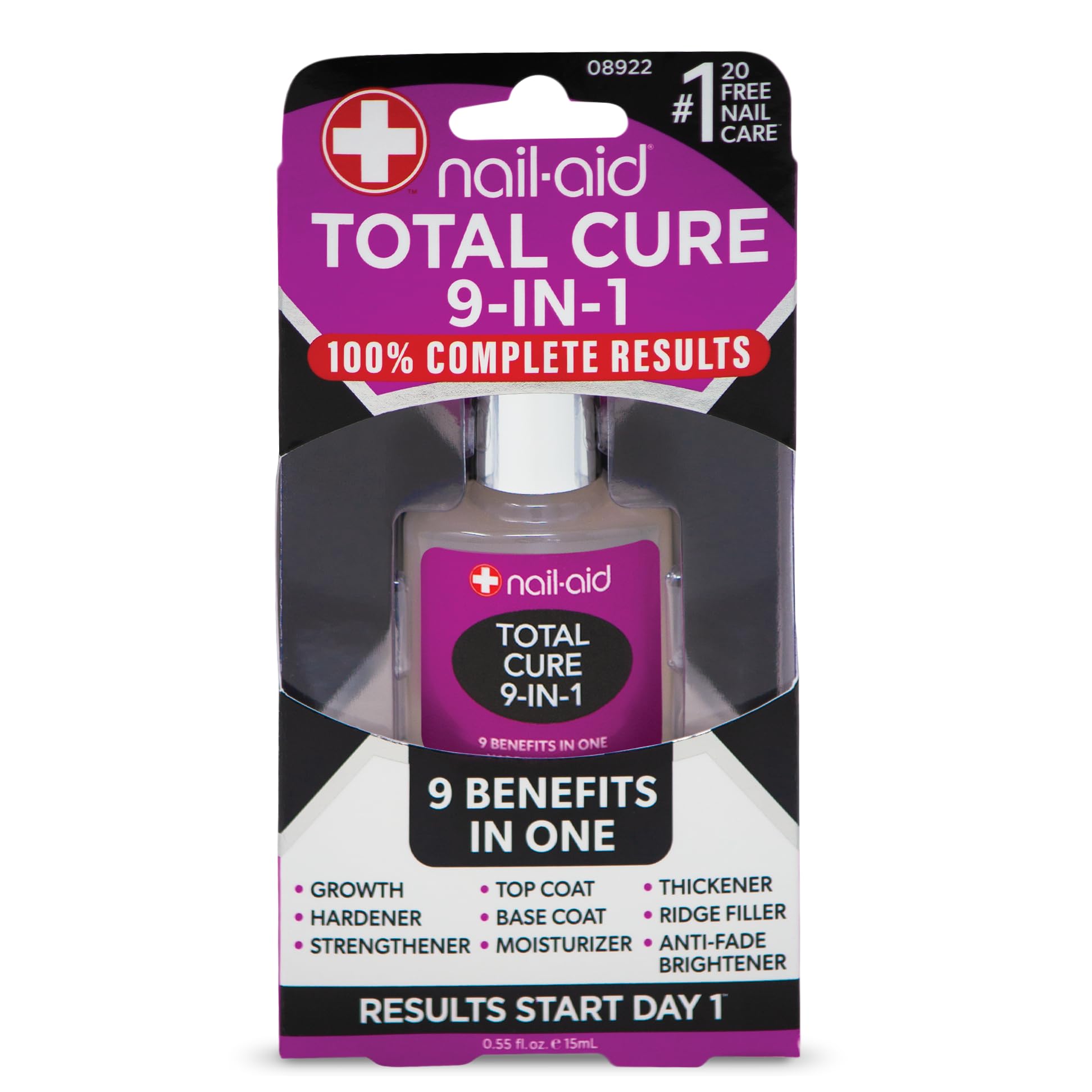 Nail-Aid Total Cure 9in1 bottle for at-home nail care and convenience