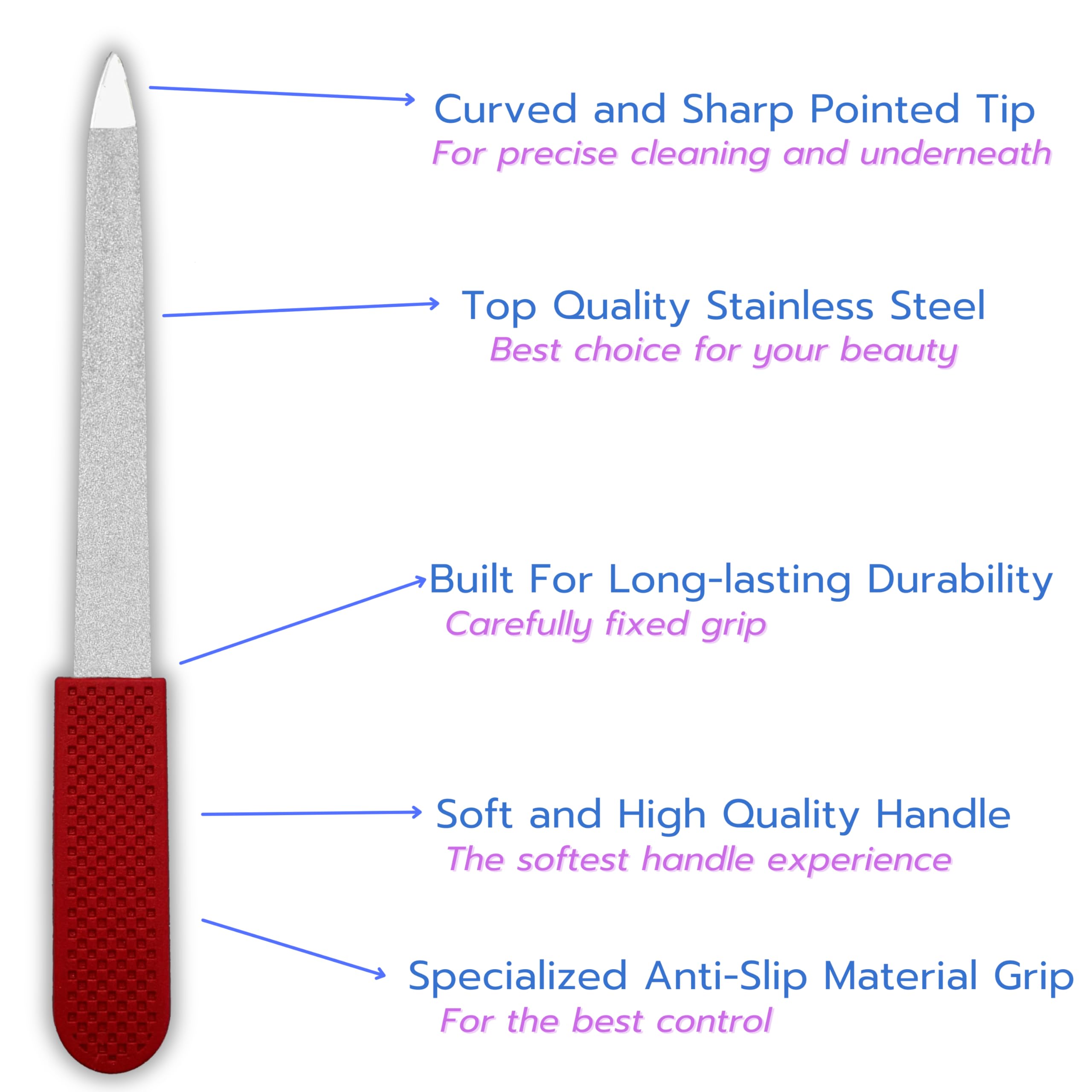 Nail file in action demonstrating safe, controlled filing during a manicure.