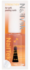 Nail Tek Formula 2 con brocha de aplicación precisa para una cobertura limpia.