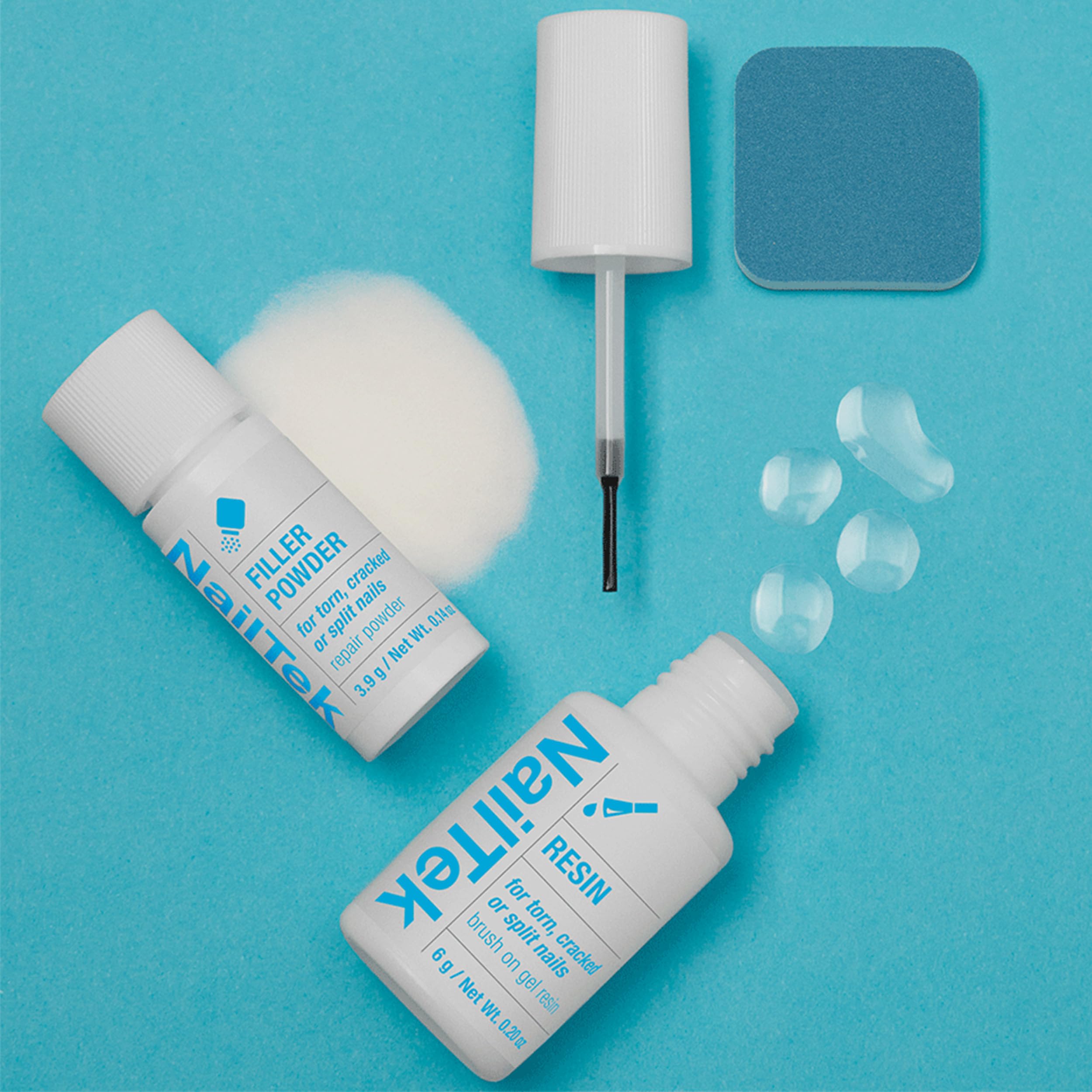 Nail Tek Lima de uñas: acabado suave para preparación y adherencia.