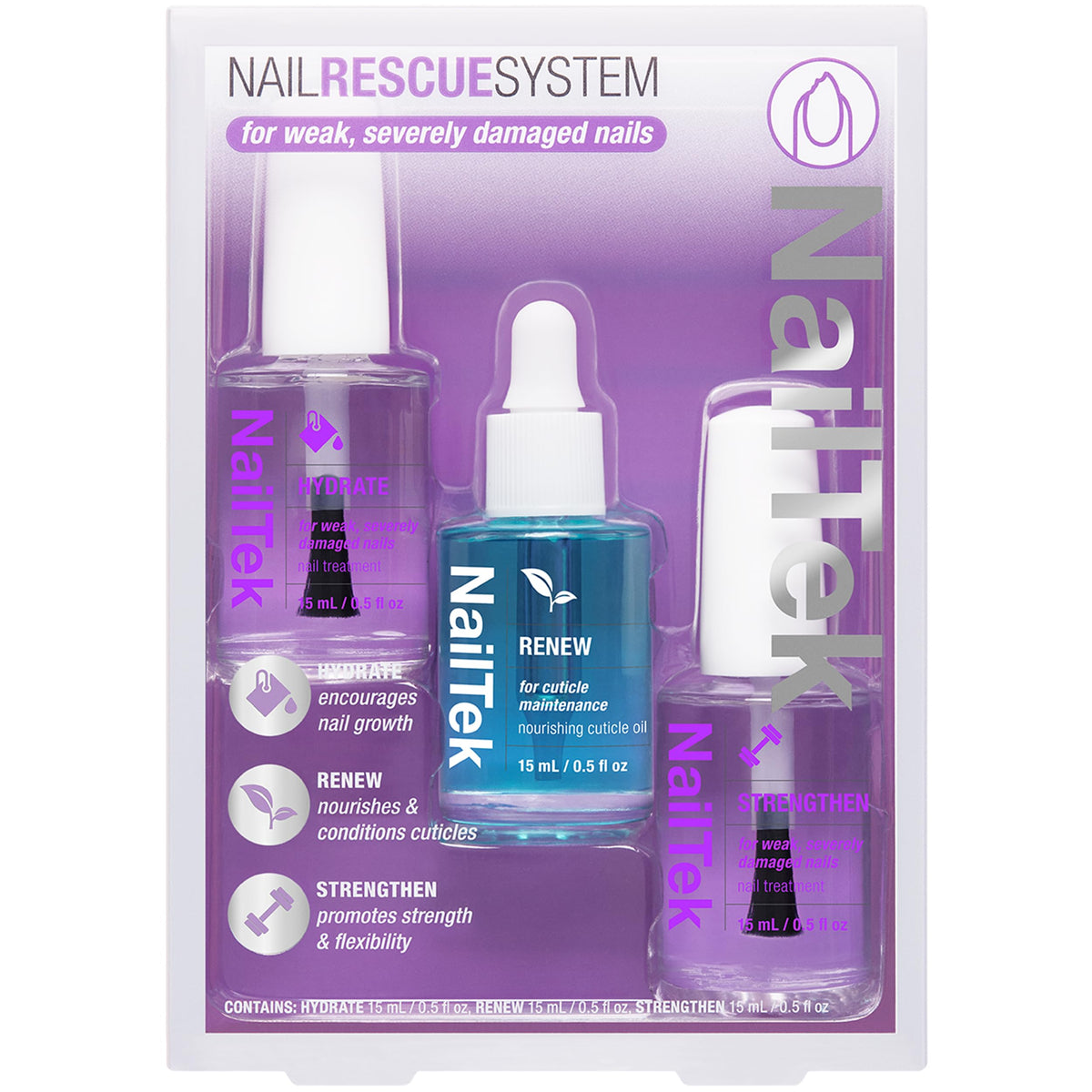 Nail Tek Rescue System close-up of nail repair focus improving nail appearance
