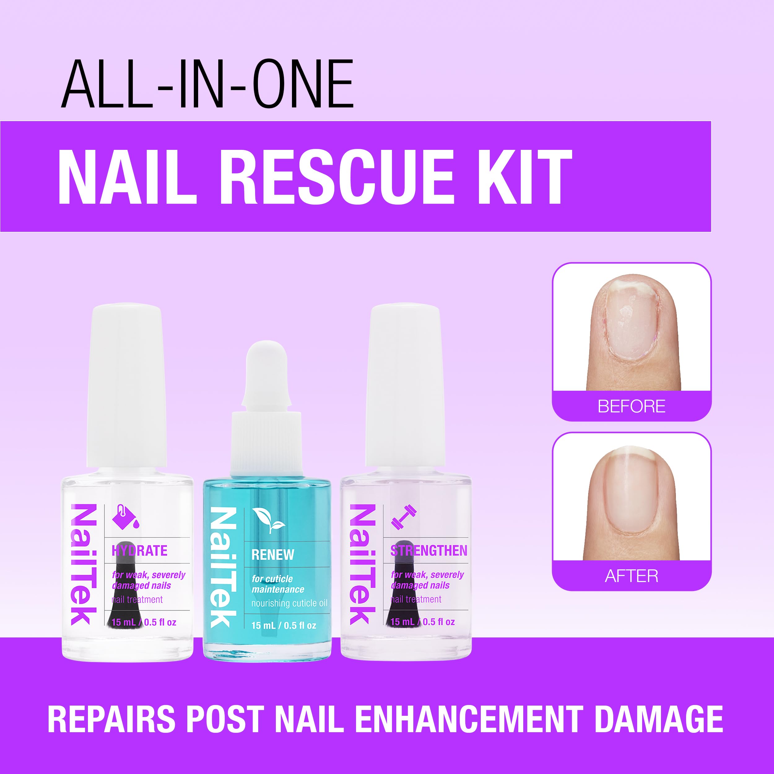 Nail Tek Rescue System strengthen blend with wheat protein, calcium and B5