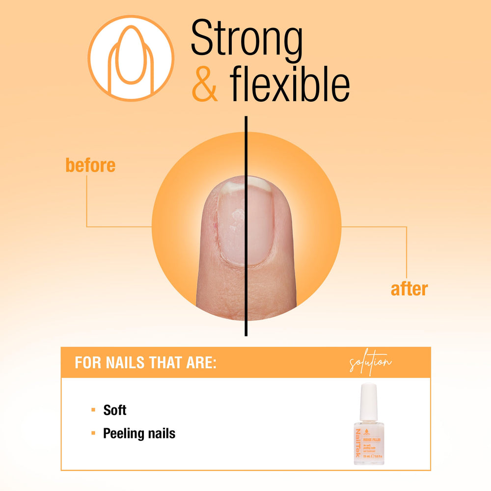 Nail Tek Ridge Filler Formula 2: cubre las crestas y crea una superficie lisa.