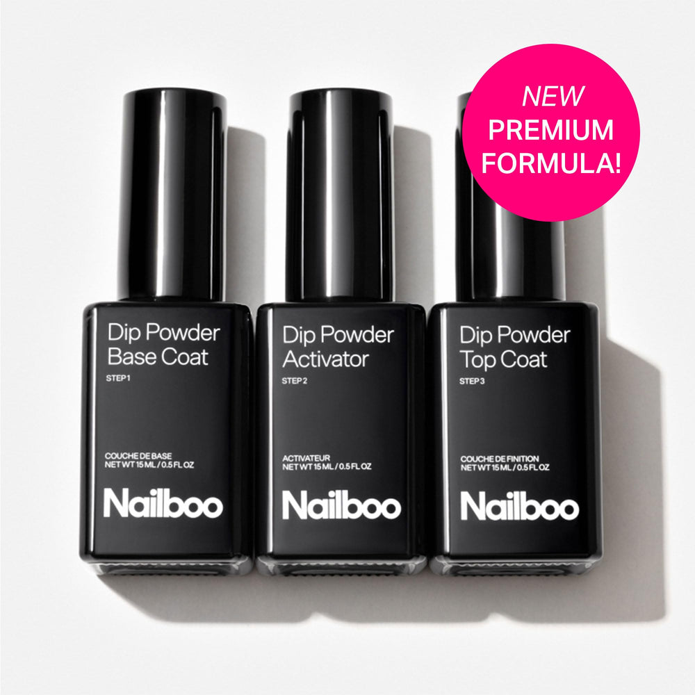 Nailboo Build Powder dip creates a strong base color with even coverage.