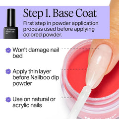 Nailboo Top Coat bottle delivers brilliant shine and color seal.