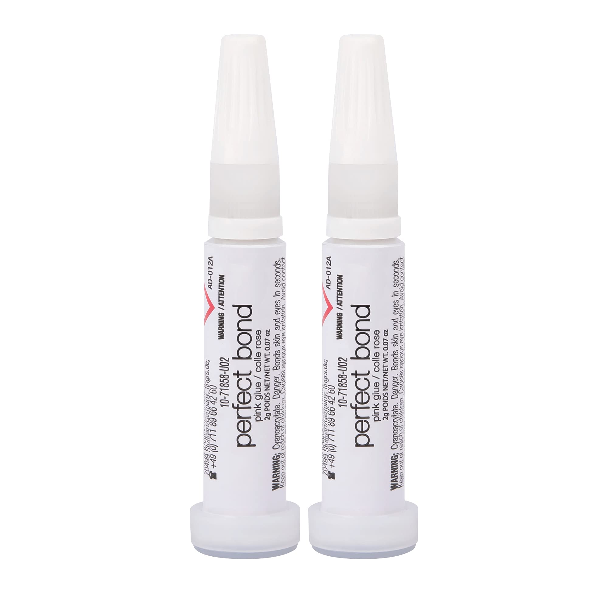 Nailene Perfect Bond Glue bottle showing fast bonding on nails.