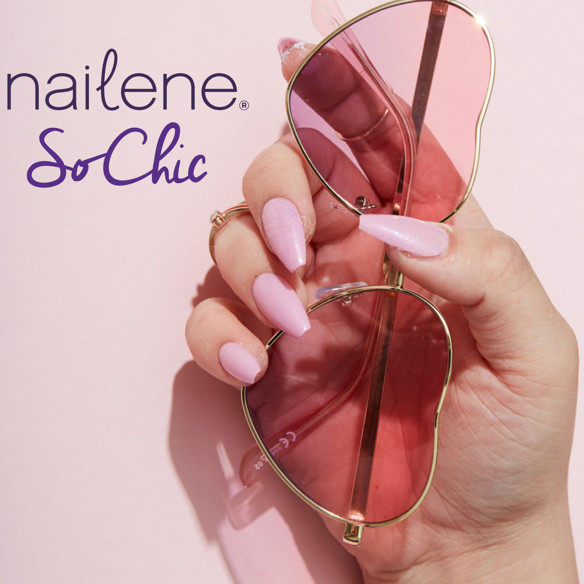 Nailene Perfect Bond Glue pink-tinted packaging close-up.