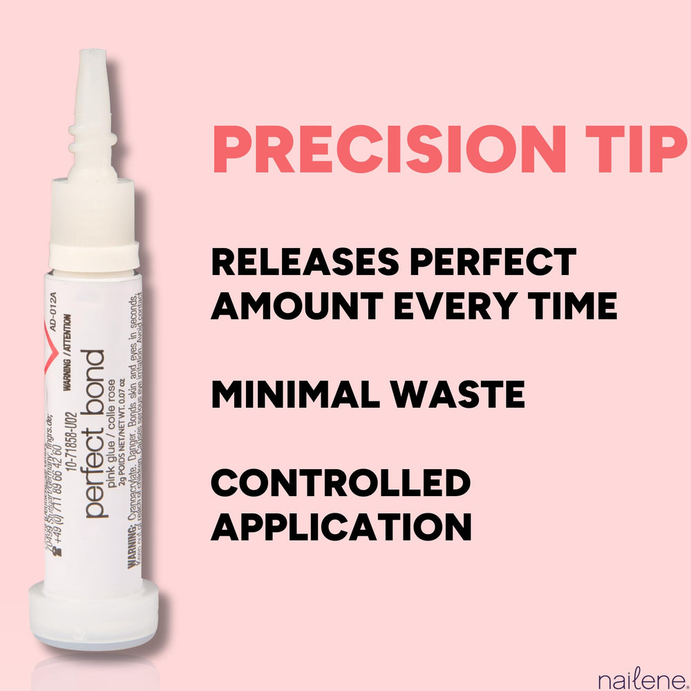 Nailene Perfect Bond Glue precision tip for controlled application.